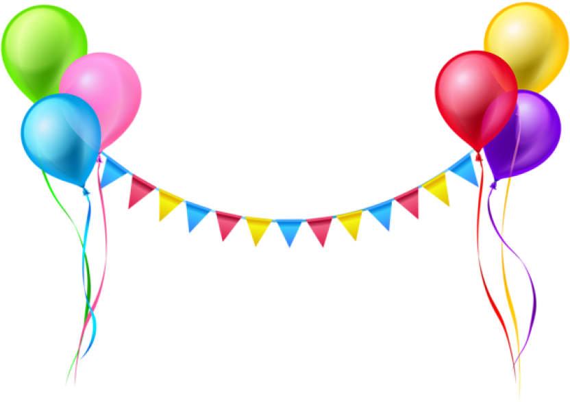 Free Png Download Streamer And Balloons Png Images - New Year 2019 Png Clipart (850x588), Png Download