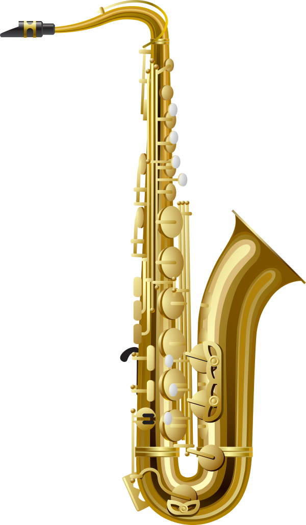 Trumpet Png Free Download - Saxophone Png Clipart (600x1030), Png Download
