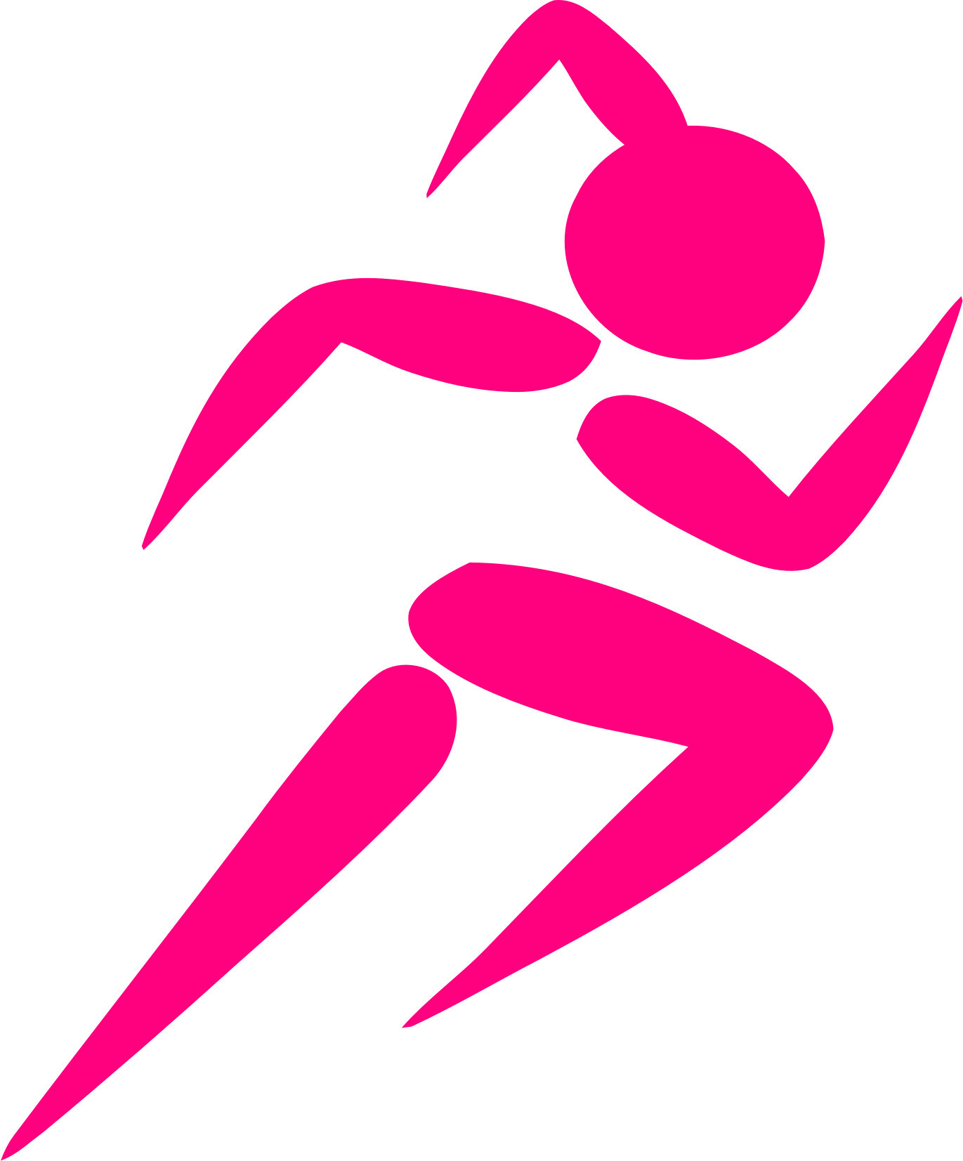 This Free Icons Png Design Of Girl Running Clipart (1371x1653), Png Download