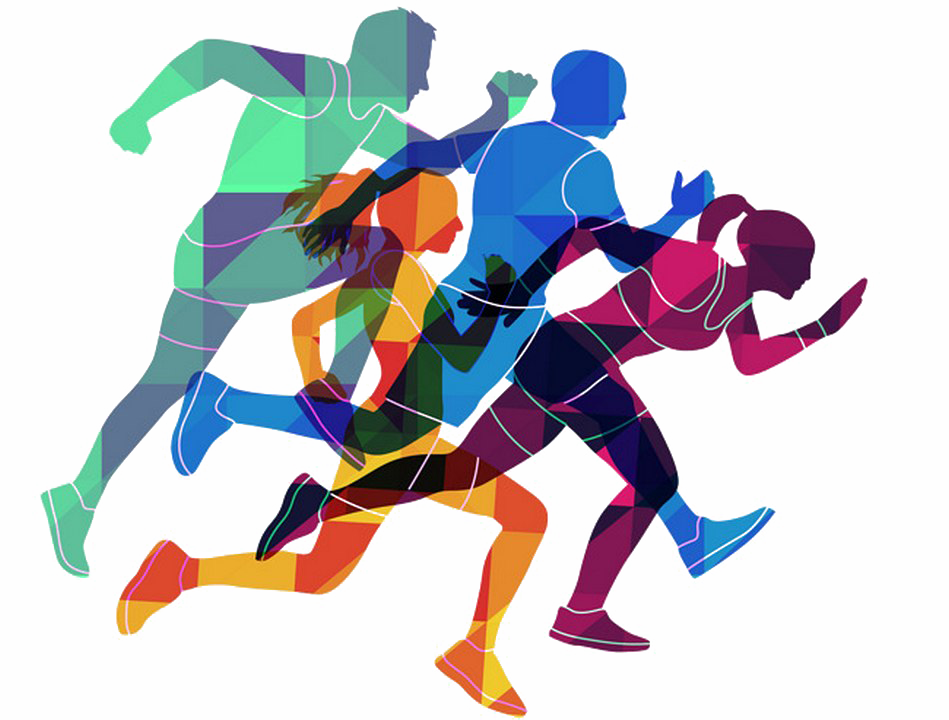 Running Man Png Image Background - Running Art Png Clipart (949x720), Png Download