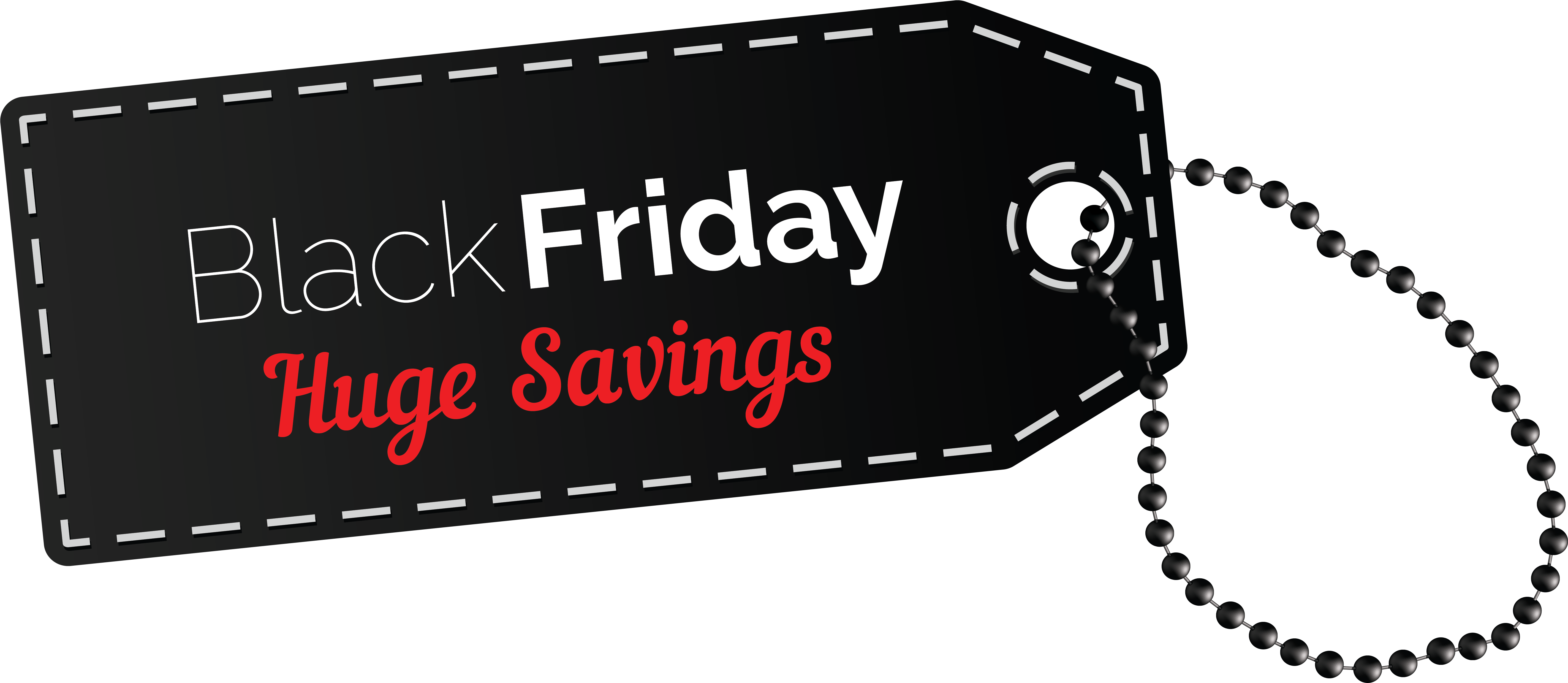Black Friday Tag Png Clipart (5934x2671), Png Download