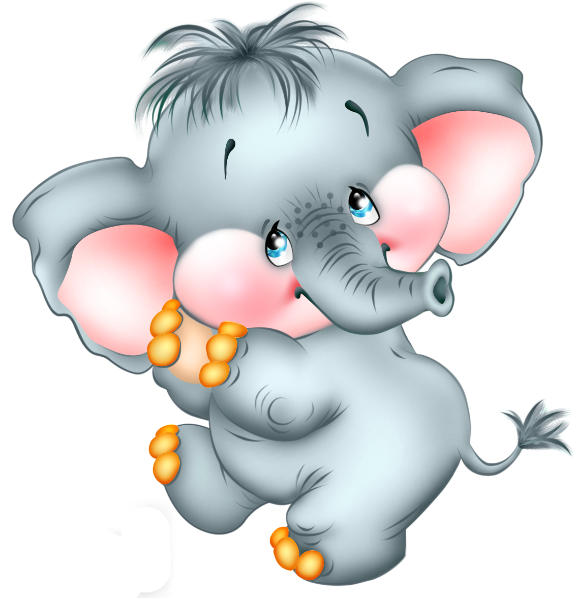 Cute Cartoon Elephant Free Png Picture - Cartoon Png Clipart (1135x1177), Png Download