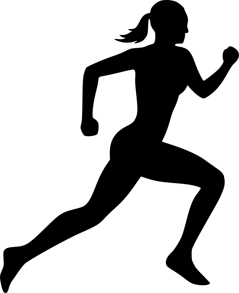 Png File Svg - Running Woman Icon Clipart - Large Size Png Image - PikPng