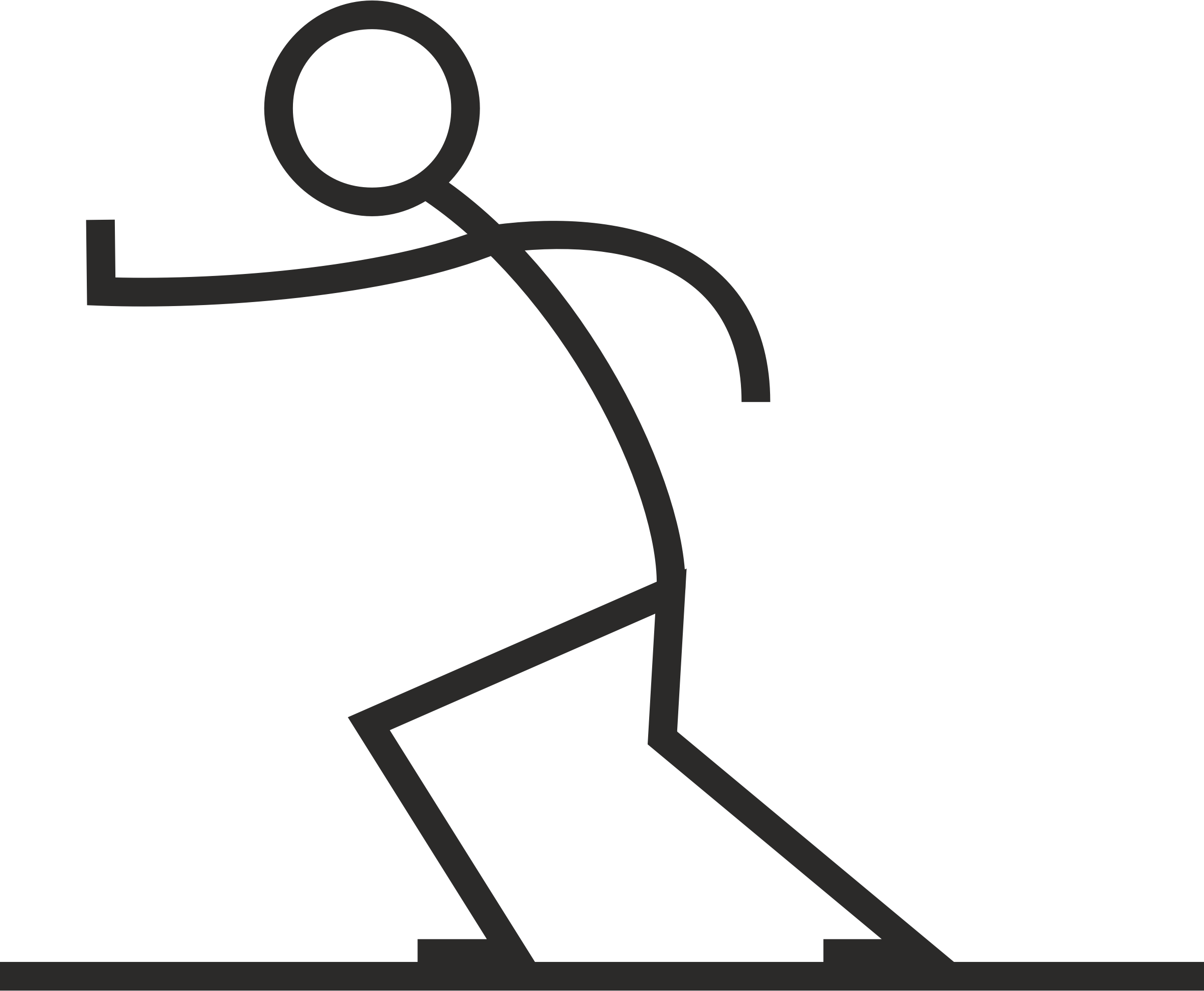 Banner Freeuse Library Stick Figure Running Png Stickpng - White Stick Figure Png Clipart (2400x1975), Png Download