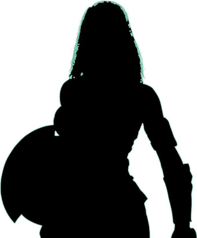Wonder Woman Silhouette Png - Silhouette Clipart (679x822), Png Download
