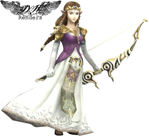 Princess Zelda - Princess Zelda Bow And Arrow Clipart (631x600), Png Download