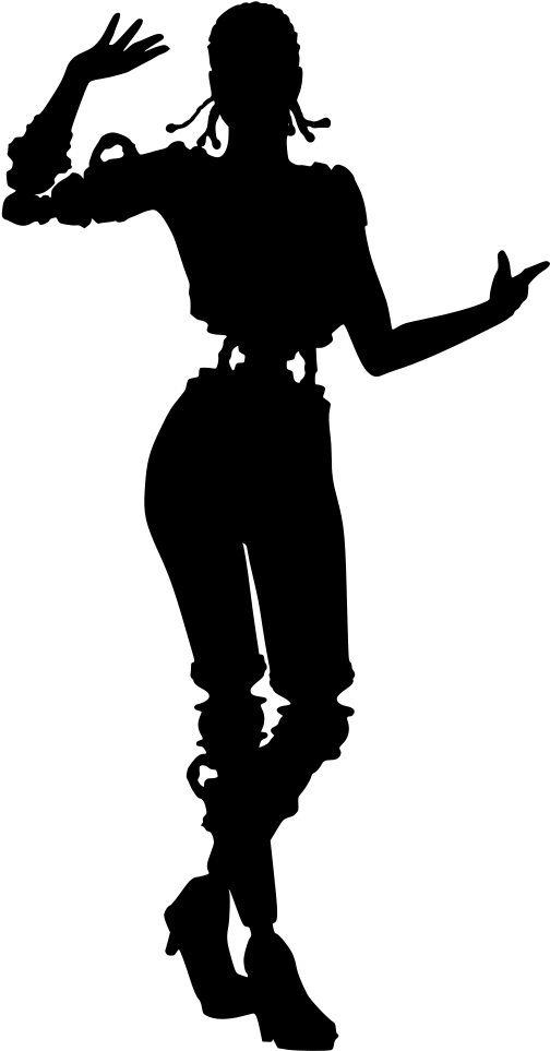 Woman Silhouette , Png Download - Black And White Female Golfer Clipart Transparent Png (504x963), Png Download