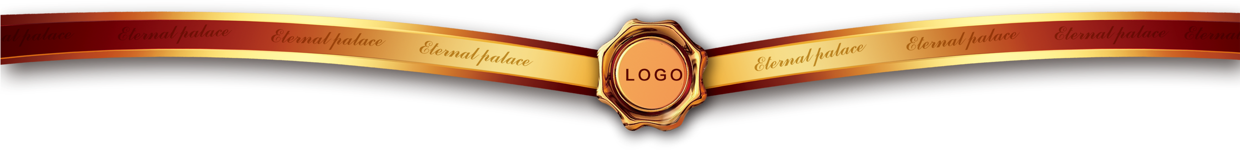Gold Ribbon Png File Hd Clipart - Strap Transparent Png (2520x1324), Png Download