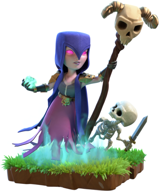 Clash Of Clans Witch Png - Bruxa Do Clash Royale Clipart (521x642), Png Download