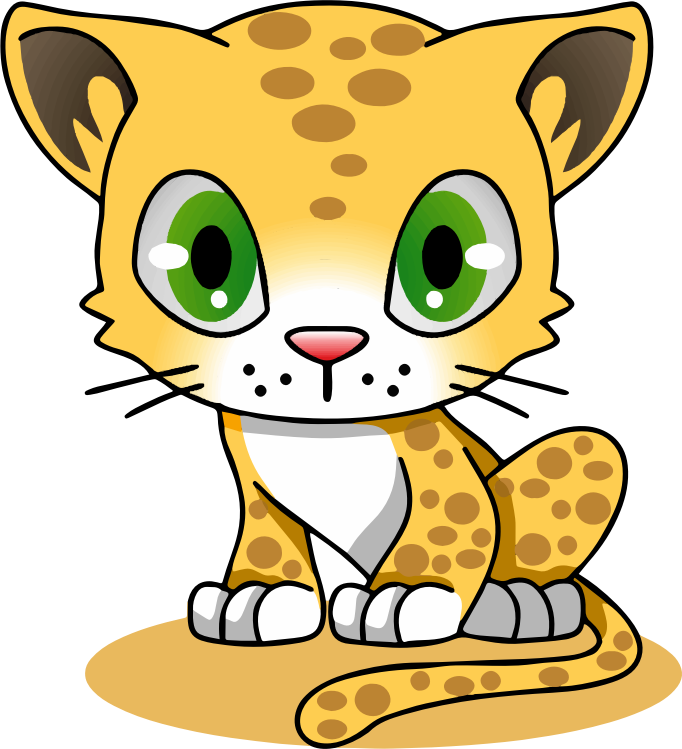 Medium Image - Amur Leopard Cartoon Clipart (682x749), Png Download