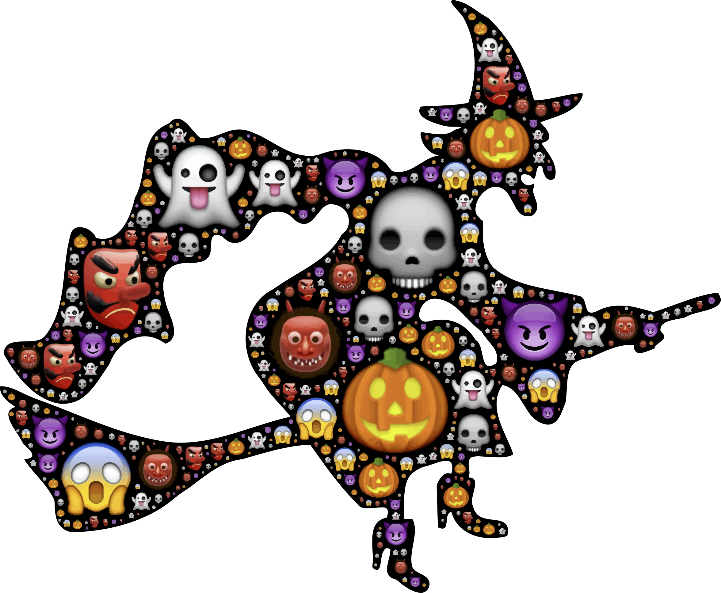 This Free Icons Png Design Of Colorful Halloween Witch Clipart (2352x1935), Png Download