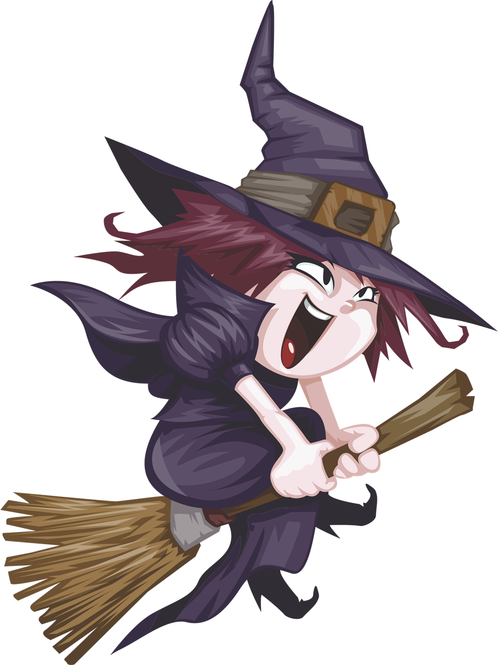 Happy Clipart Witch - Cartoon Halloween Witch Cute - Png Download (1000x1336), Png Download