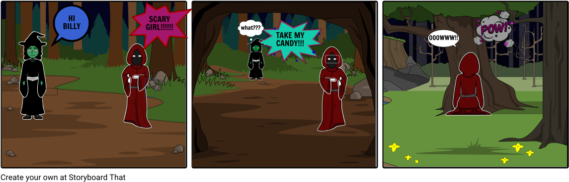 Halloween With The Witch - Pagong At Matsing Storyboard Tagalog Clipart (1164x385), Png Download