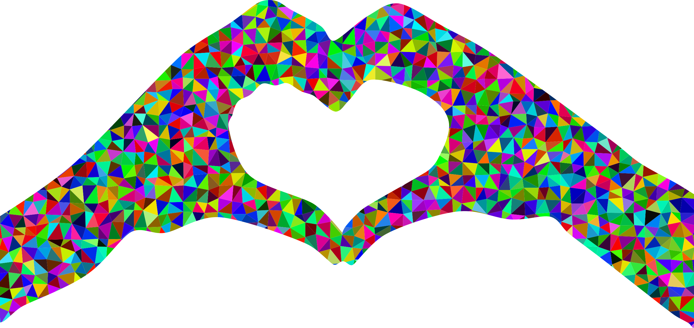 Heart Clipart Clipart Heart Shaped - Heart Hands Clip Art - Png Download (2400x1136), Png Download