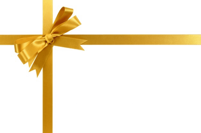 Free Png Download Gold Ribbon Png Images Background - Golden Ribbon Transparent Png Clipart (850x564), Png Download