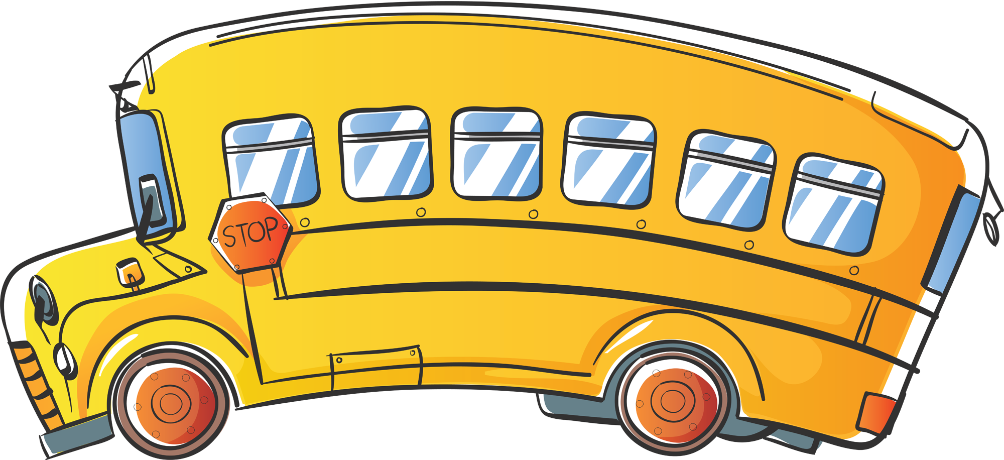 18fresh School Bus Clipart Free - School Bus * .png Transparent Png (2000x916), Png Download