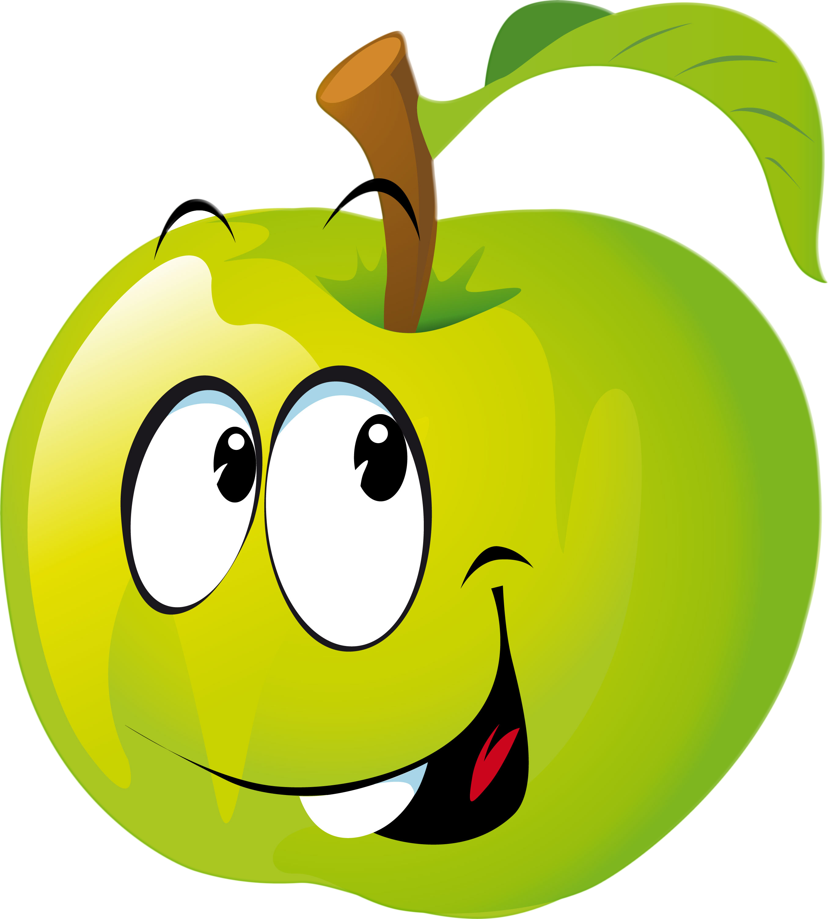 Redhead Smiley Face Free On Dumielauxepices Net - Smiley Fruits Clipart (2710x3009), Png Download