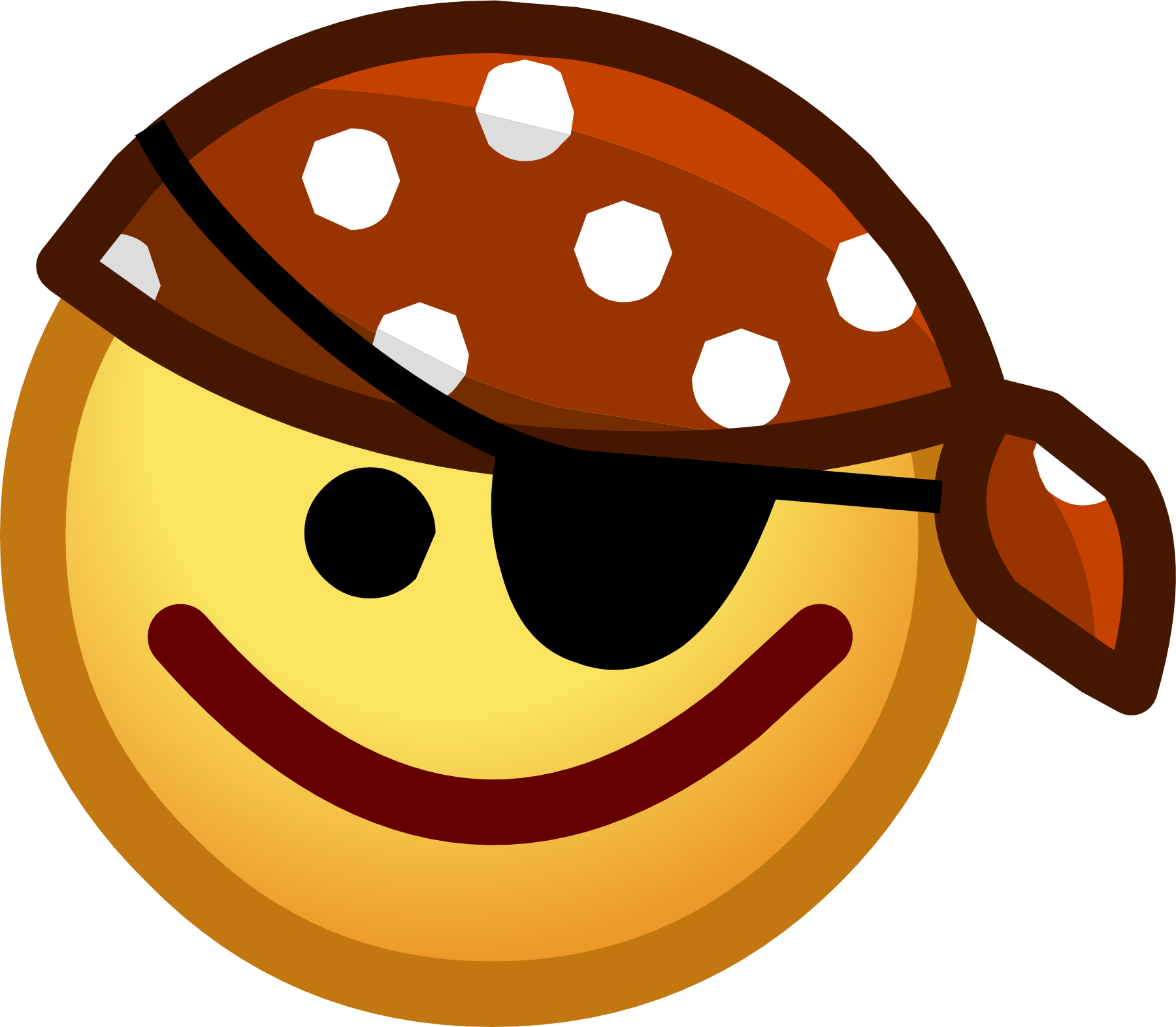 Pirate Face Png - Emoji Del Pirata Png Clipart (1800x1572), Png Download