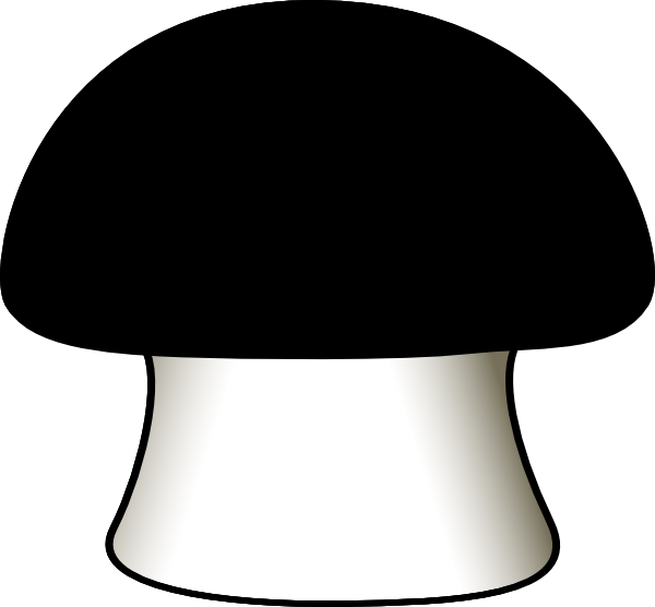 Small - Black Mushroom Png Clipart (600x556), Png Download