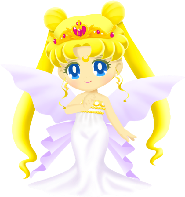Sailor Moon Clipart Salor - Princesa Serenity Sailor Moon Chibi - Png Download (655x644), Png Download