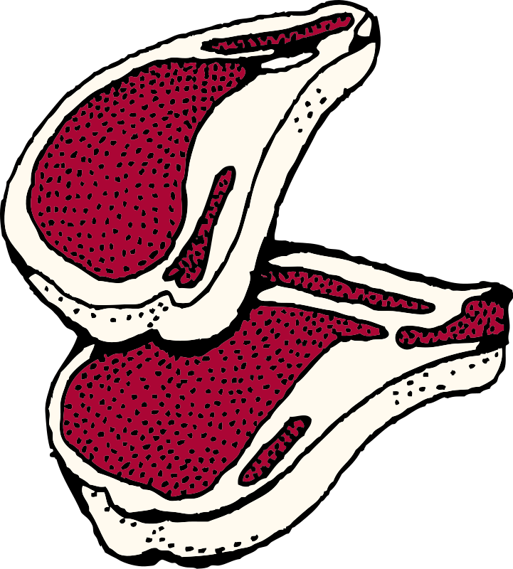 Steak 2 Image Free Download Png Clipart - Chuleta De Cerdo Dibujo Transparent Png (721x800), Png Download