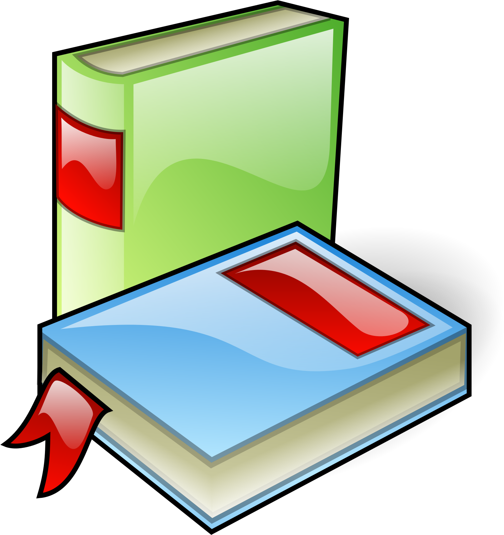 Open - Two Books Clipart (2000x1773), Png Download