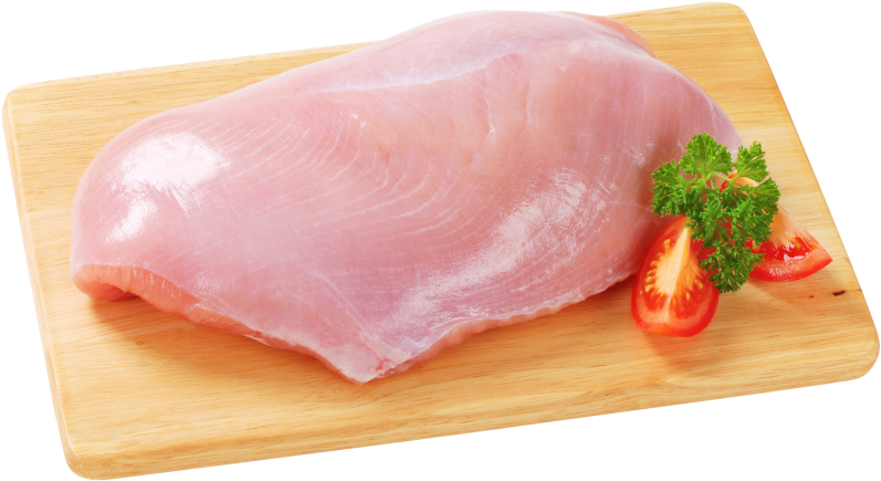 Chicken Steak - Raw Boneless Turkey Breast Clipart (866x650), Png Download