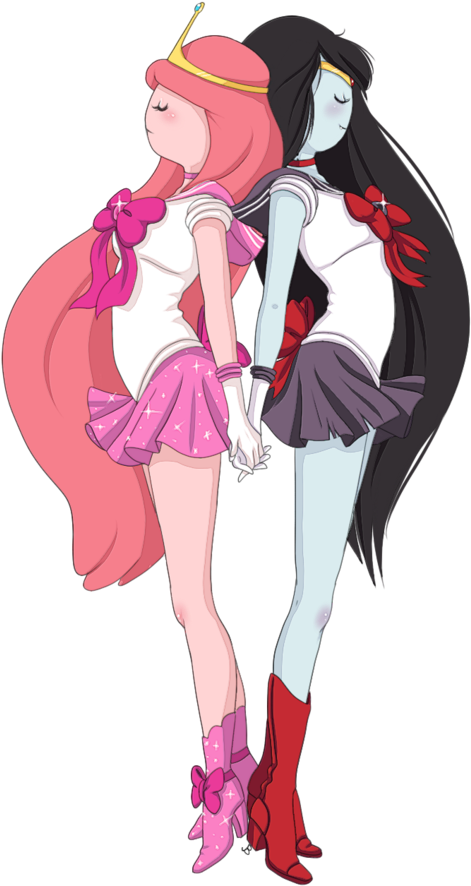 Marceline The Vampire Queen Princess Bubblegum Clothing - Adventure Time Sailor Moon Clipart (600x932), Png Download