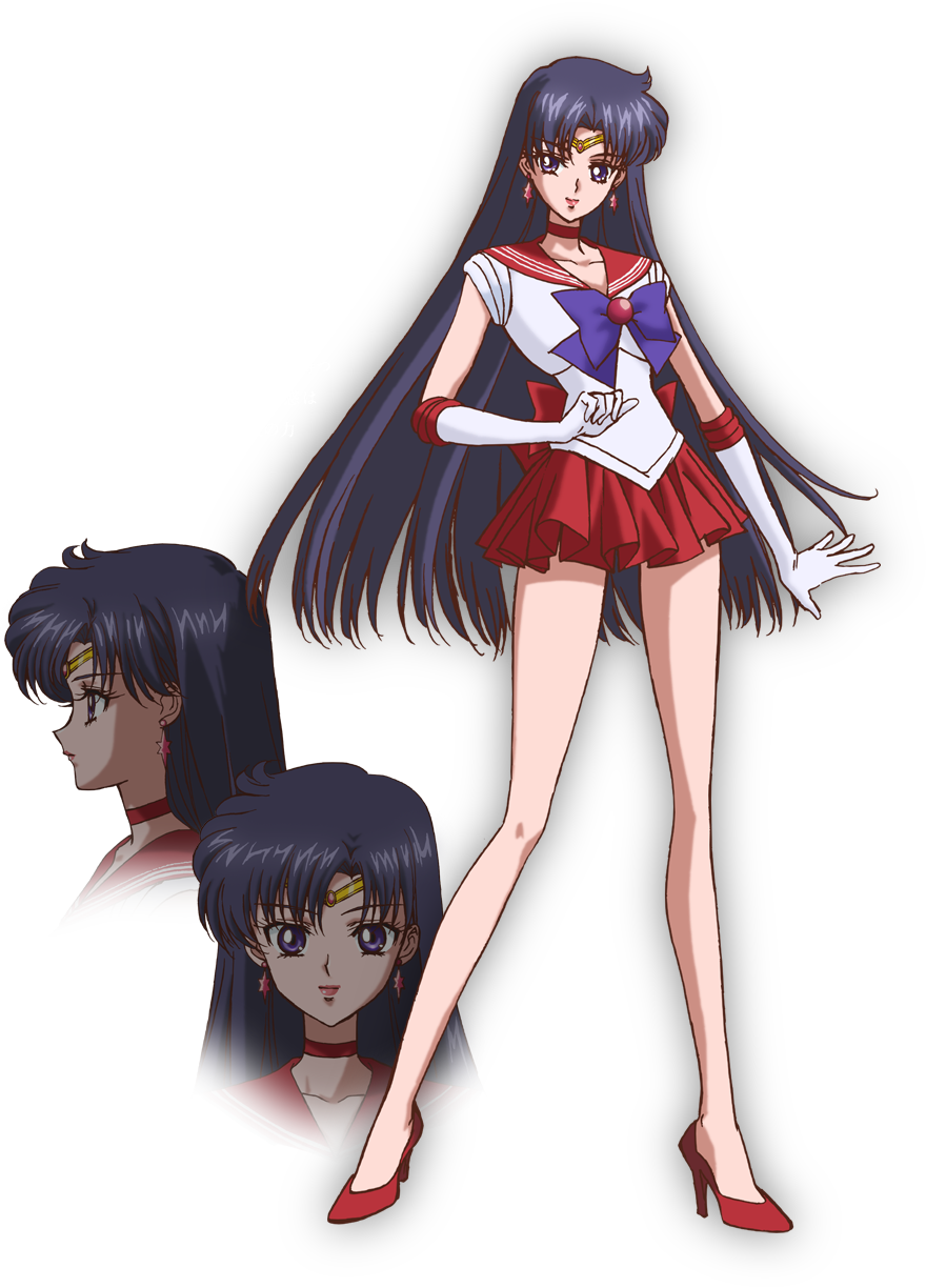 Sailor Mars - Sailor Moon Crystal Character Design Clipart (880x1224), Png Download