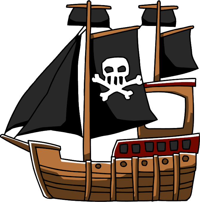 Pirate Ship Png - Pirate Ship Png Cartoon Clipart (670x677), Png Download