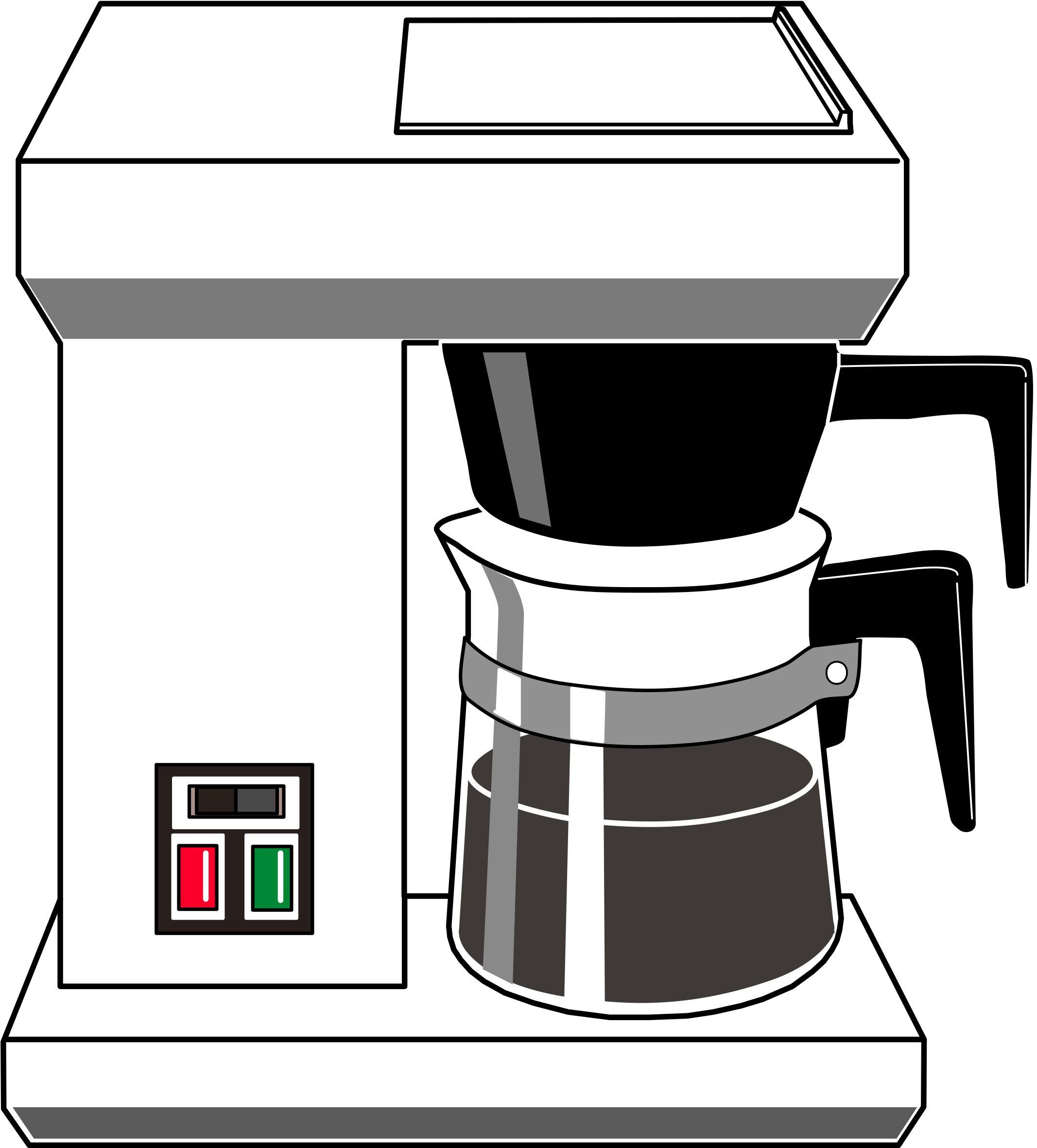 This Free Icons Png Design Of Drip Coffee Maker Clipart (2163x2400), Png Download
