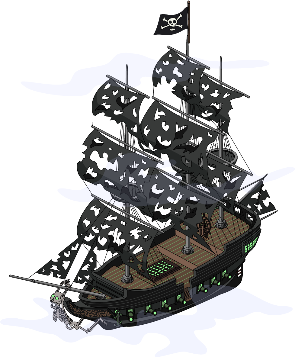 Flying Ghost Ship - Ship Pirate Png Clipart (977x1182), Png Download