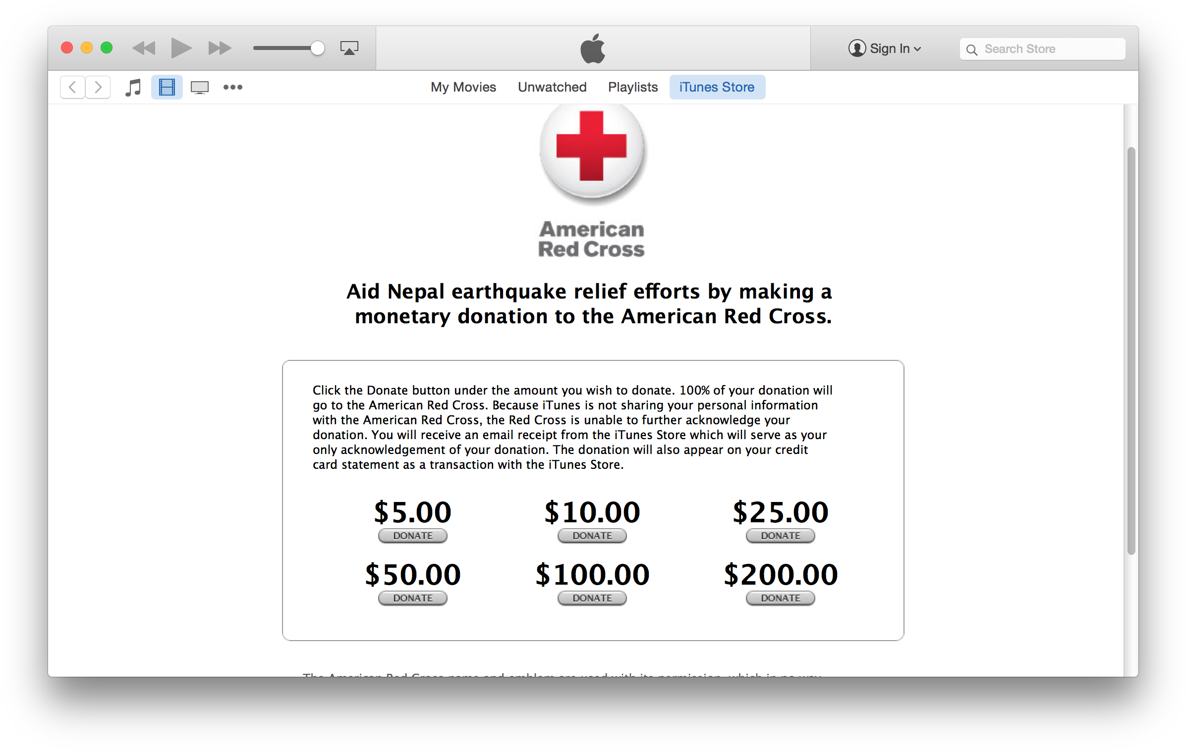 Itunes Red Cross - Itunes Hurricane Relief Donations Clipart (2393x1515), Png Download