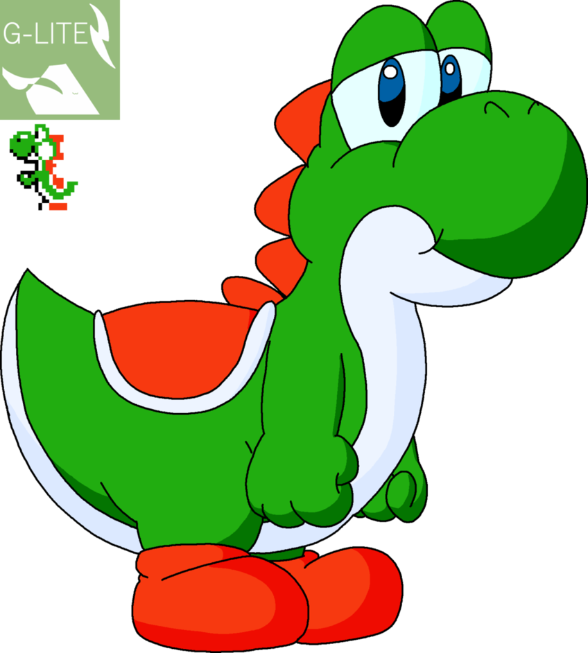 Yoshi By Bwglite - Cartoon Clipart (848x942), Png Download