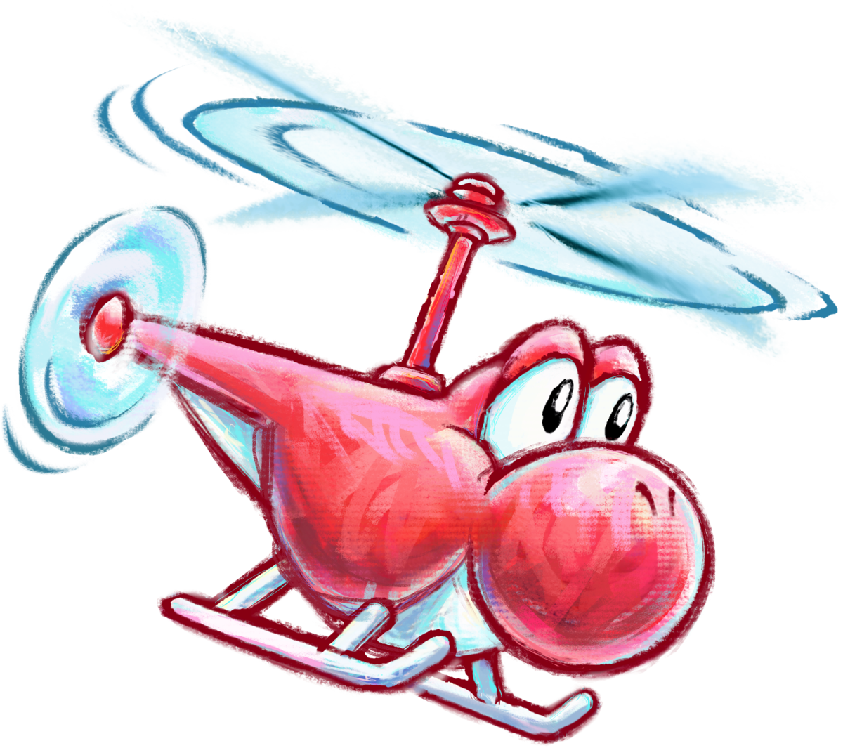 Super Mario Wiki Β - Yoshi Helicopter Clipart (1200x1065), Png Download