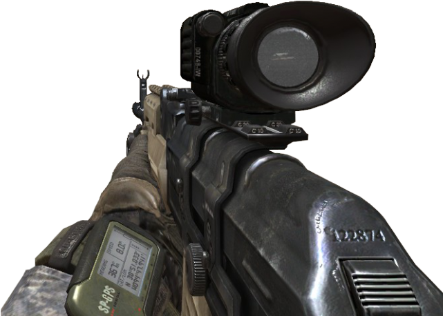 Drawn Sniper Bo3 Sniper - Modern Warfare 2 Ak 47 Thermal Clipart (640x480), Png Download