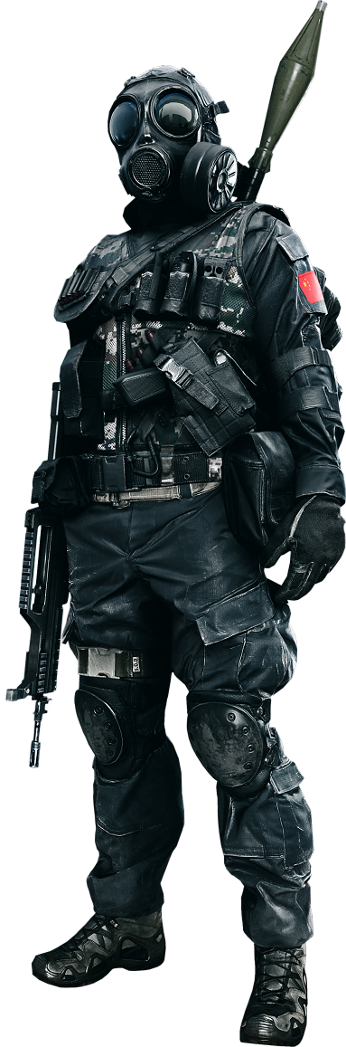 Capable - Battlefield 4 Chinese Soldier Clipart (383x1157), Png Download