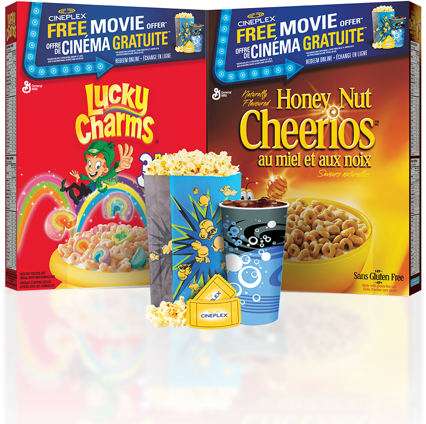 [general Mills] Cineplex Free Movie Offer 2017/2018 - General Mills Free Movie Clipart (1042x849), Png Download