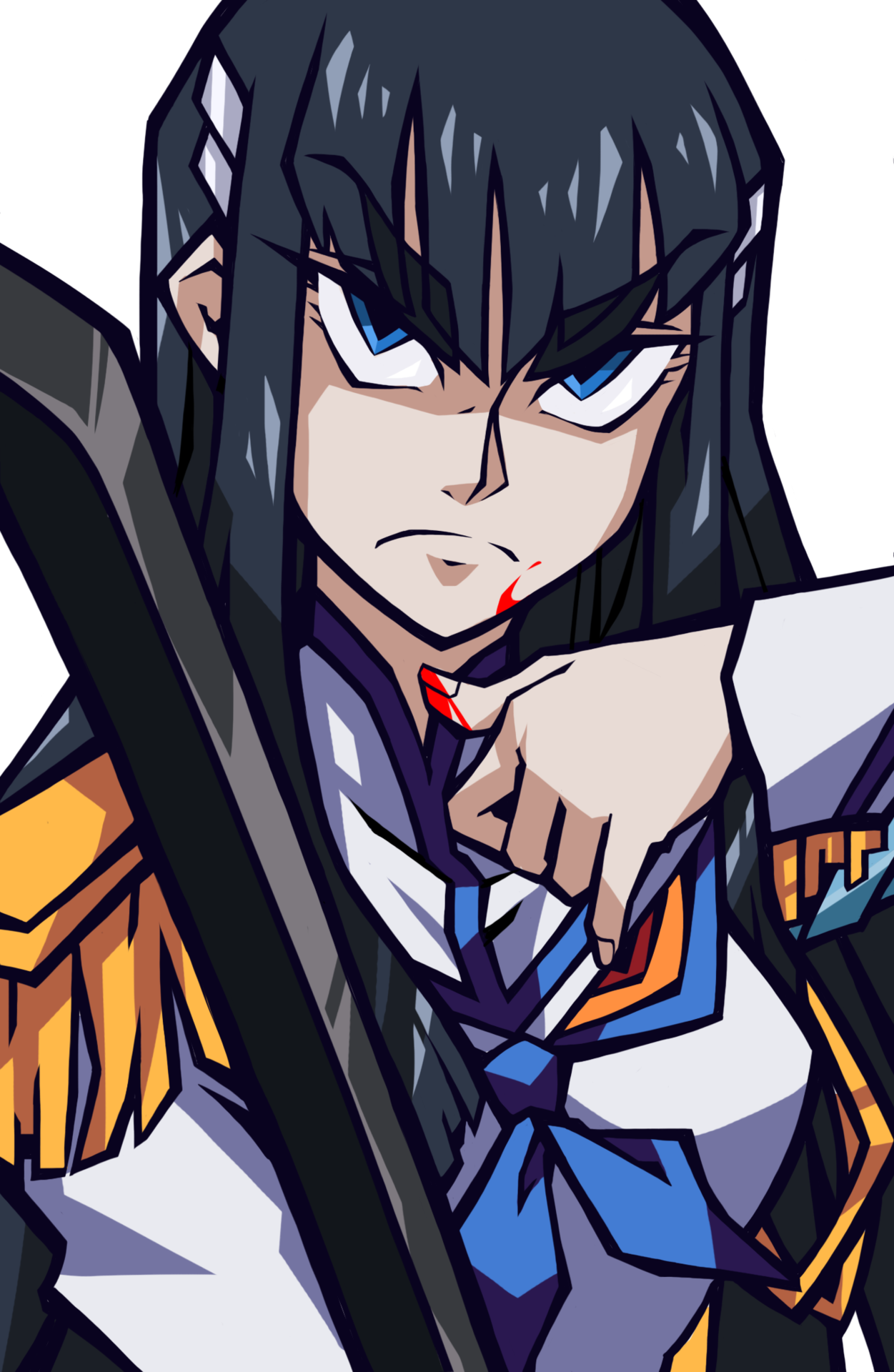 Kill La Kill - Cartoon Clipart (1251x1920), Png Download