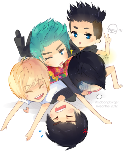 Big Bang Chibis - Big Bang Png Chibi Clipart (600x726), Png Download