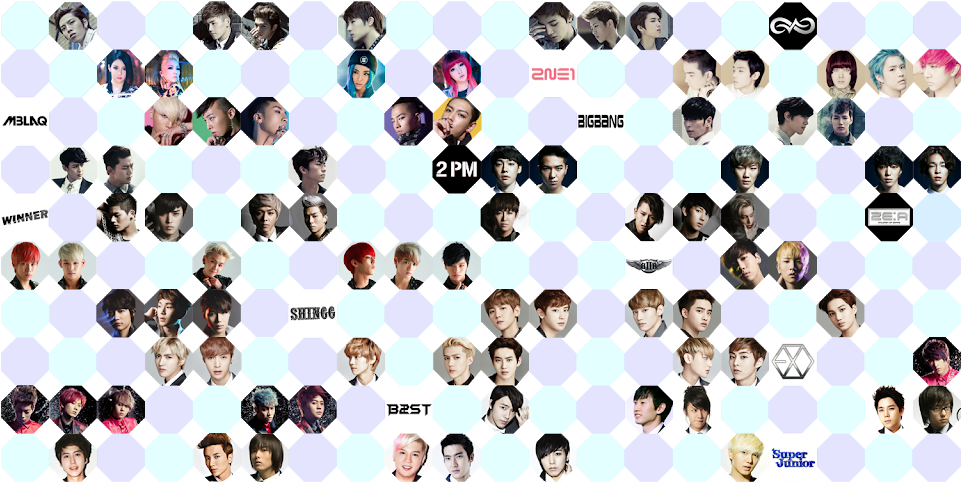 I Love Kpop - Collage Clipart (960x514), Png Download