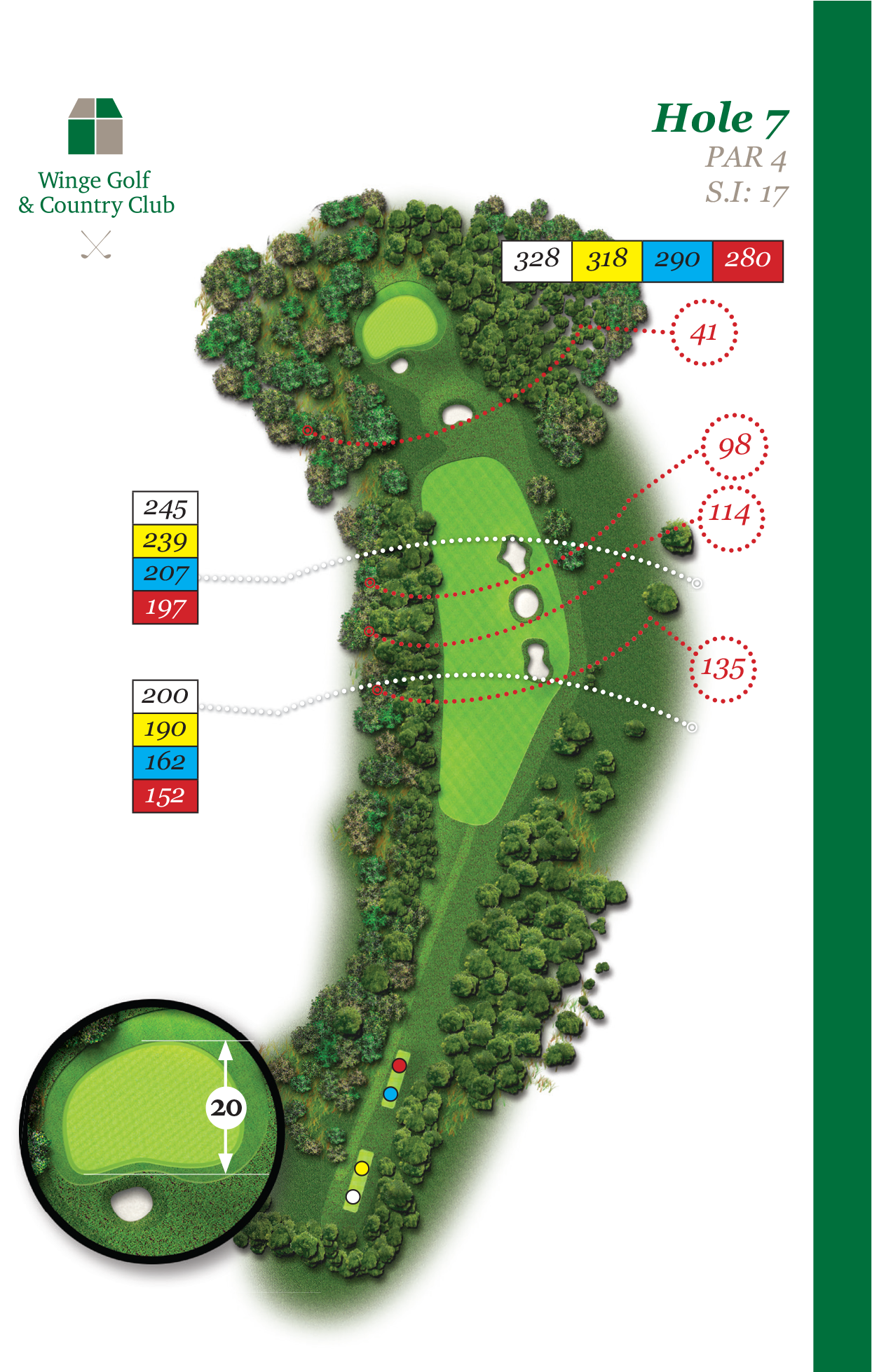 Hole 7 Par 4 328m Clipart (1261x1957), Png Download