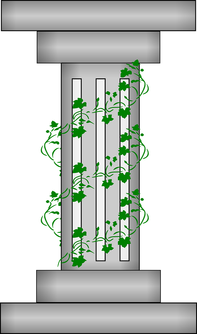 Pillar Column Vine Greek Roman Png Image - Art Design On Pillars Clipart (757x1280), Png Download
