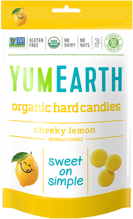 Hard Candy Yumearth Lemon Organic - Fruit Clipart (640x800), Png Download