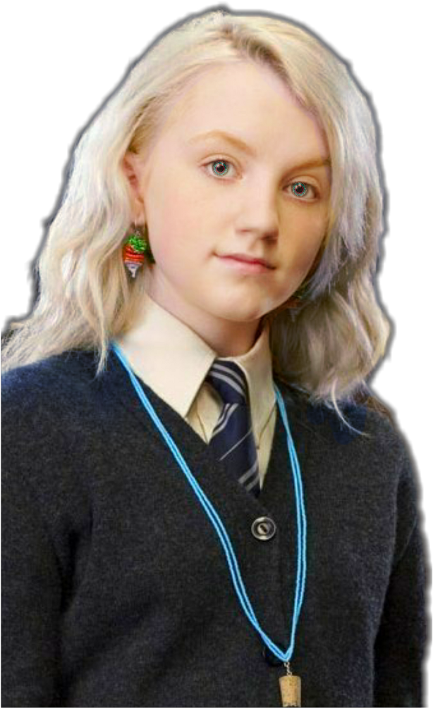 Harry Potter Luna Lovegood , Png Download - Luna Lovegood Butterbeer Necklace Clipart (614x1005), Png Download