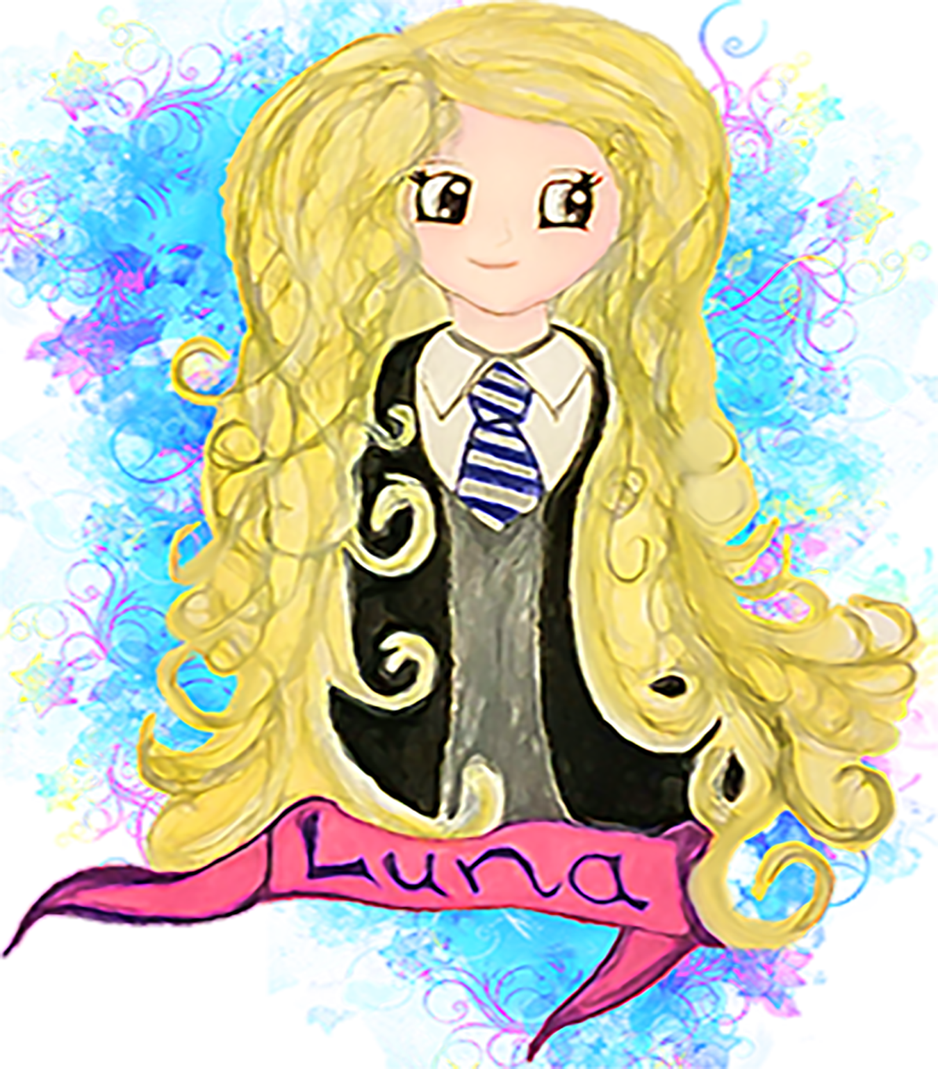 Luna Lovegood Png , Png Download - Cartoon Clipart (1350x1538), Png Download