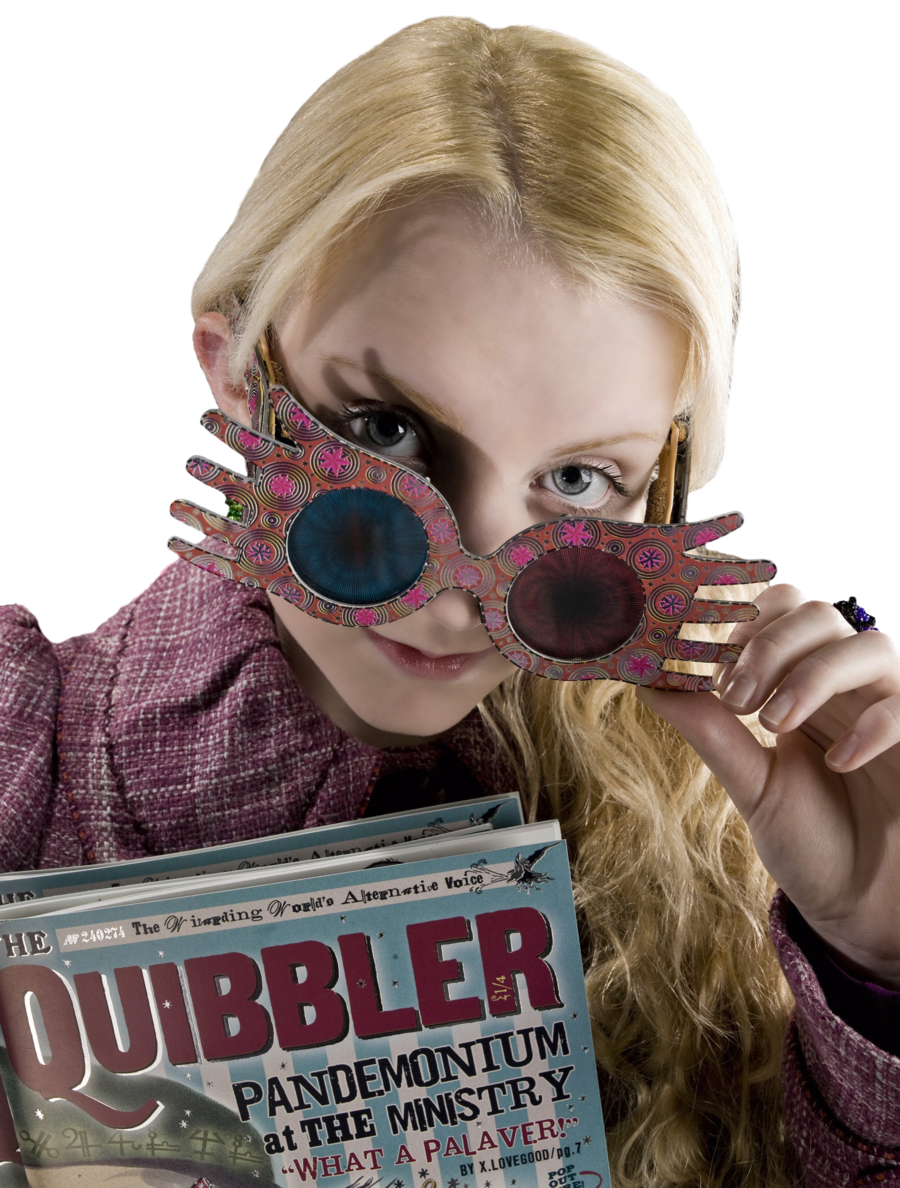 Luna Lovegood Pink Glasses Clipart (900x1188), Png Download