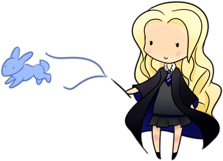 #luna #lovegood #lunalovegood #ravenclaw #patronus - Harry Potter Luna Chibi Clipart (900x670), Png Download