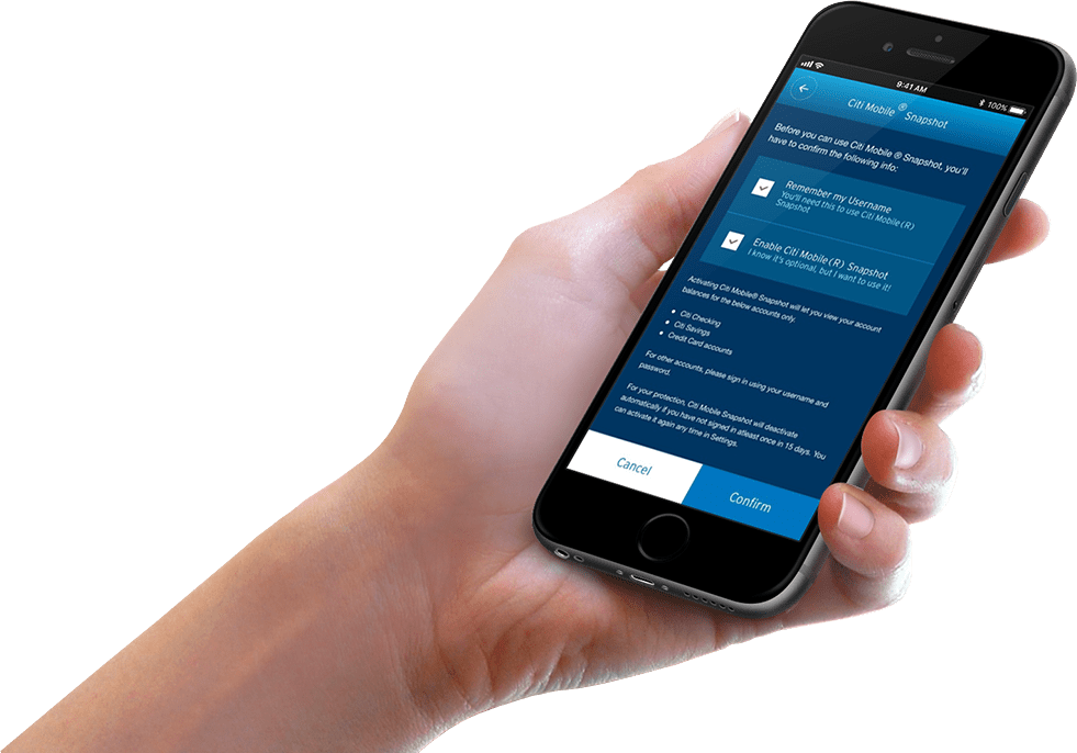 Mobile Banking With Citi App Citibank Malaysia - Car Bluetooth Adapter Clipart (981x686), Png Download