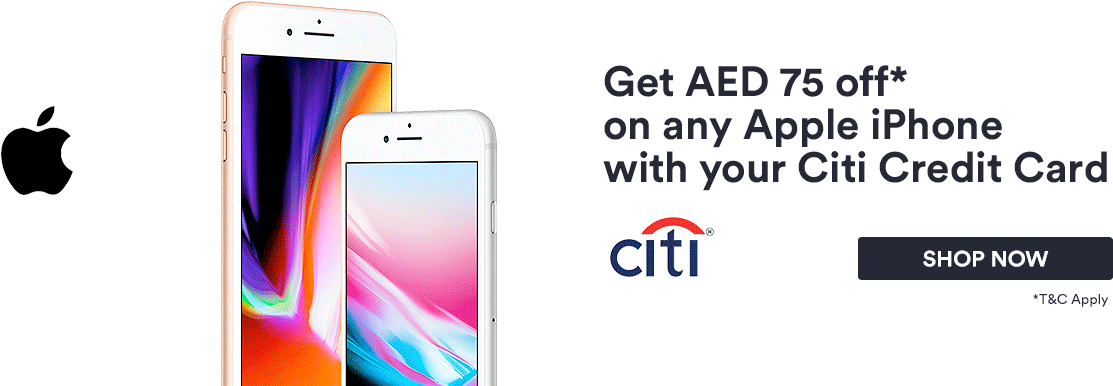 Get Aed 75 Off* On Apple Iphone With Your Citi Credit - Citi Clipart (1318x400), Png Download